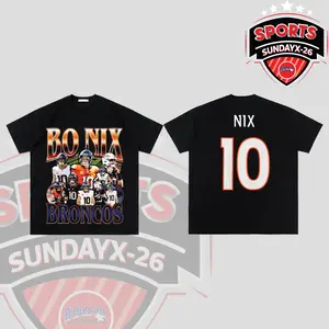 [Youth & Adult] BO NIX 10 V2 For Broncos Country High-Quality 100% Cotton T-Shirt (Made In US), Broncos Football Shirt, Game Day Outfits, Gift For Football Fans, Bo Chapman Nix  Football Graphic Tee