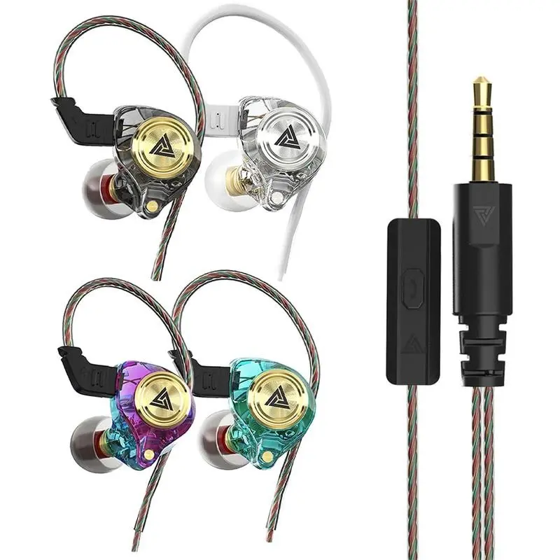 QKZ AK3 Portable Wired In-Ear Earphone, Wired Headphones With Mic, HiFi Subwoofer Noise Cancelling Wired Earphones for Game Sports, 3D Stereo Sound Headphones For Gym & Sports & Game, Headphones 8D Audio, Electronic Audio Earbud cheap monitor