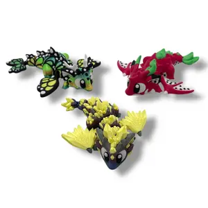 Beautiful 5" 3dGob Dragon - 3d Printed Articulated Decor