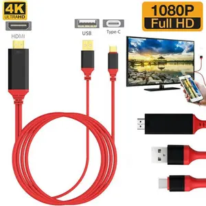 USB C to HDTV Adapter Cable Type-C to 4K 60Hz for Galaxy S20 S22 Android Devices High-Definition Video Connection, Accessories Hdmi Output Hdmi Transmitter Receiver fathersdaygift