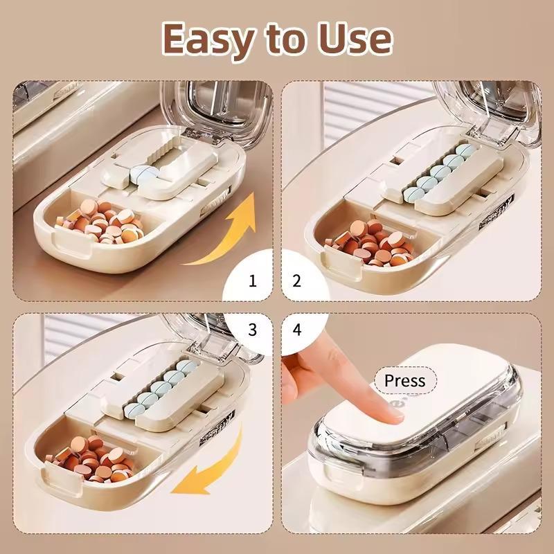 Adjustable Pill Cutter Splitter for Tiny and Small Tablets, Cutting into Pills to 1/2 and 1/4, with Precise Alignment Functionality,pills organizer case,