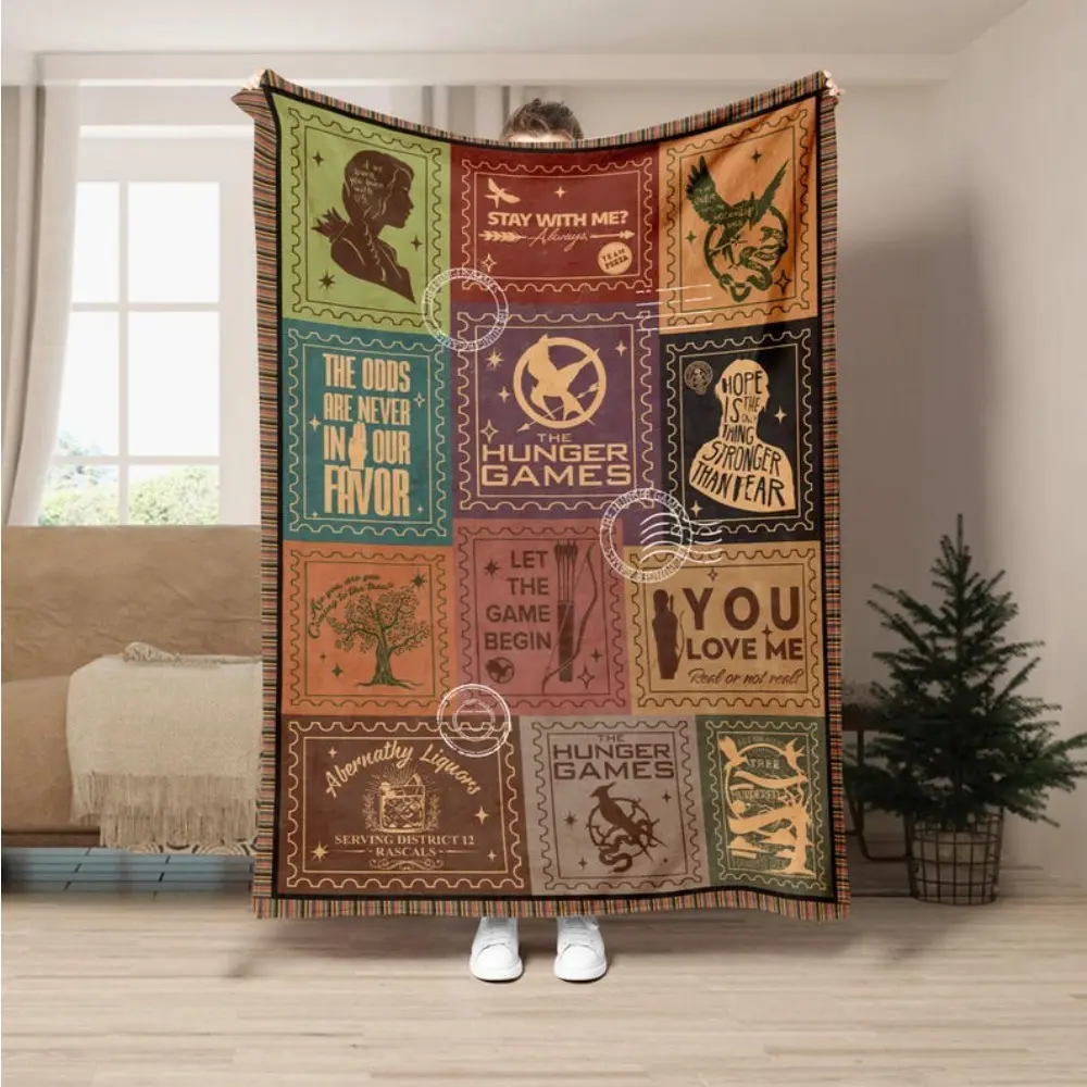 The Hunger Games Ballad Of Songbirds Cotton Fleece Blanket - Durable, Breathable, All-Season Merch for Family Home Sofa Dorm Office - Ideal Decor & Kids Birthday Gift, All Seasons, Children