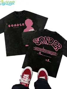 Vintage Wash "SONDER" Graphic T-Shirt, Brent Faiyaz Inspired Oversized Tee, Y2K Streetwear Aesthetic, Soft Cotton Short Sleeve, Retro Music Fan Gift for Men & Women