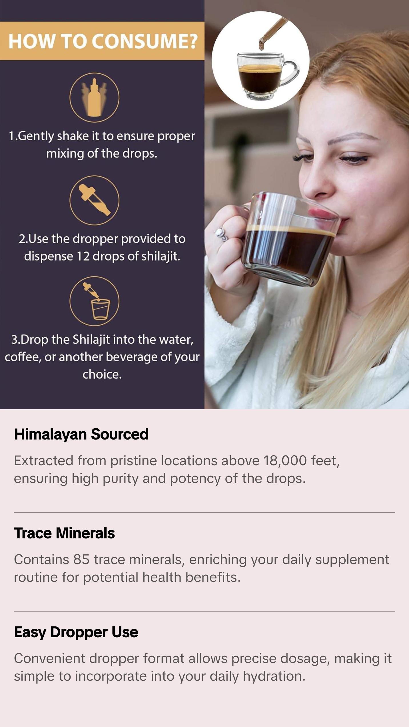 Shilajit Resin Organic Liquid