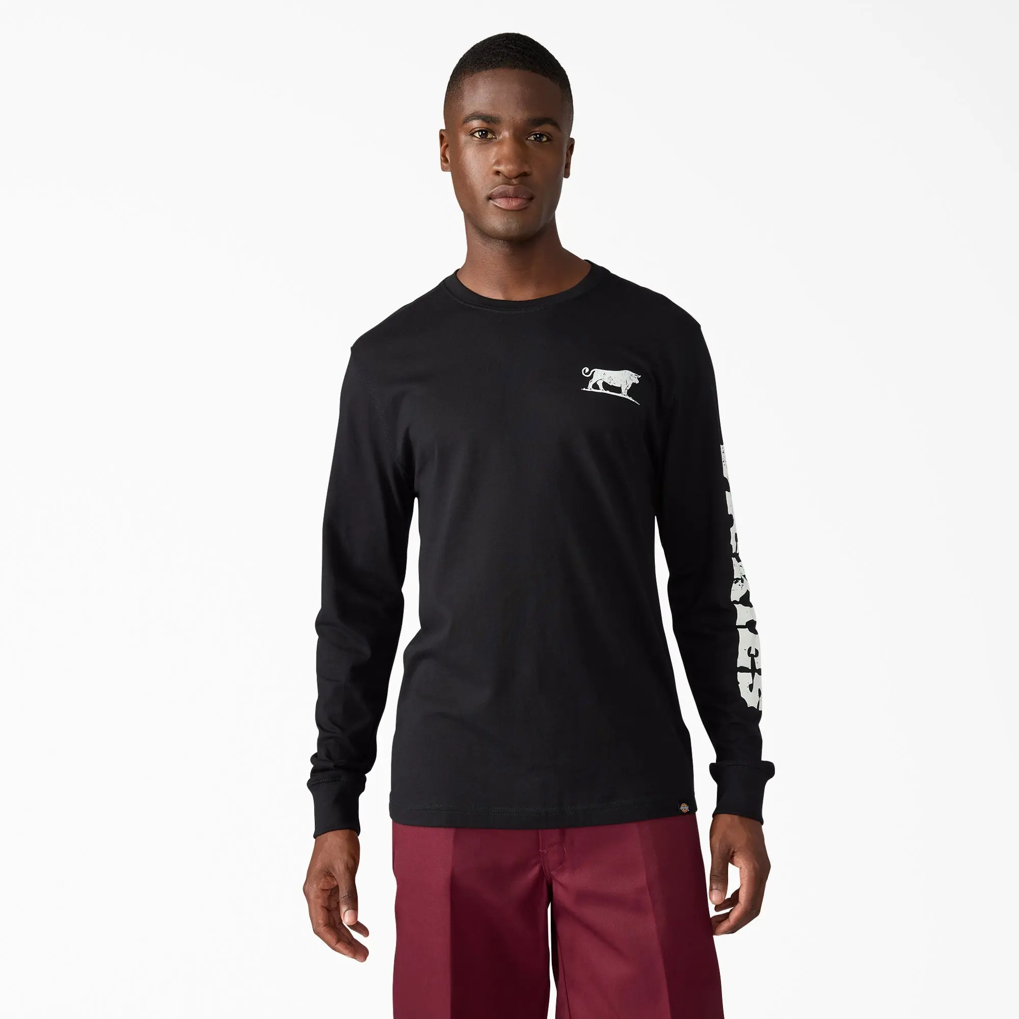 Dickies Headstrong Long Sleeve Graphic T-Shirt,100% Cotton, Regular Fit, Workwear Streetwear Casual