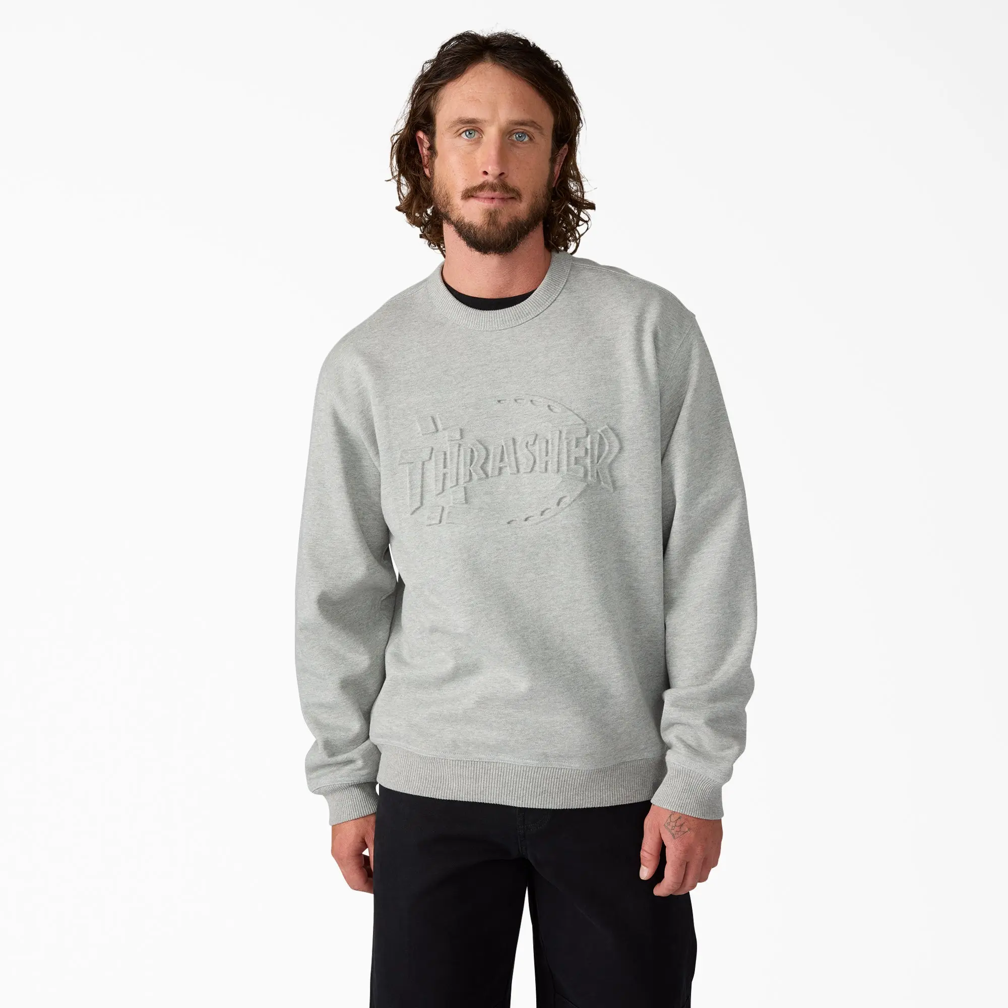 Dickies X Thrasher Sweatshirt,Relaxed Fit, Graphic Logo, Skate Streetwear Style