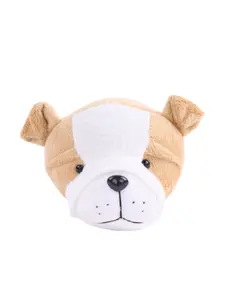 Bulldog Head Plushie 3.5" - Orange-Brown with White Accents Soft High-Quality Fabric for Homecoming Mums Garters Backpacks
