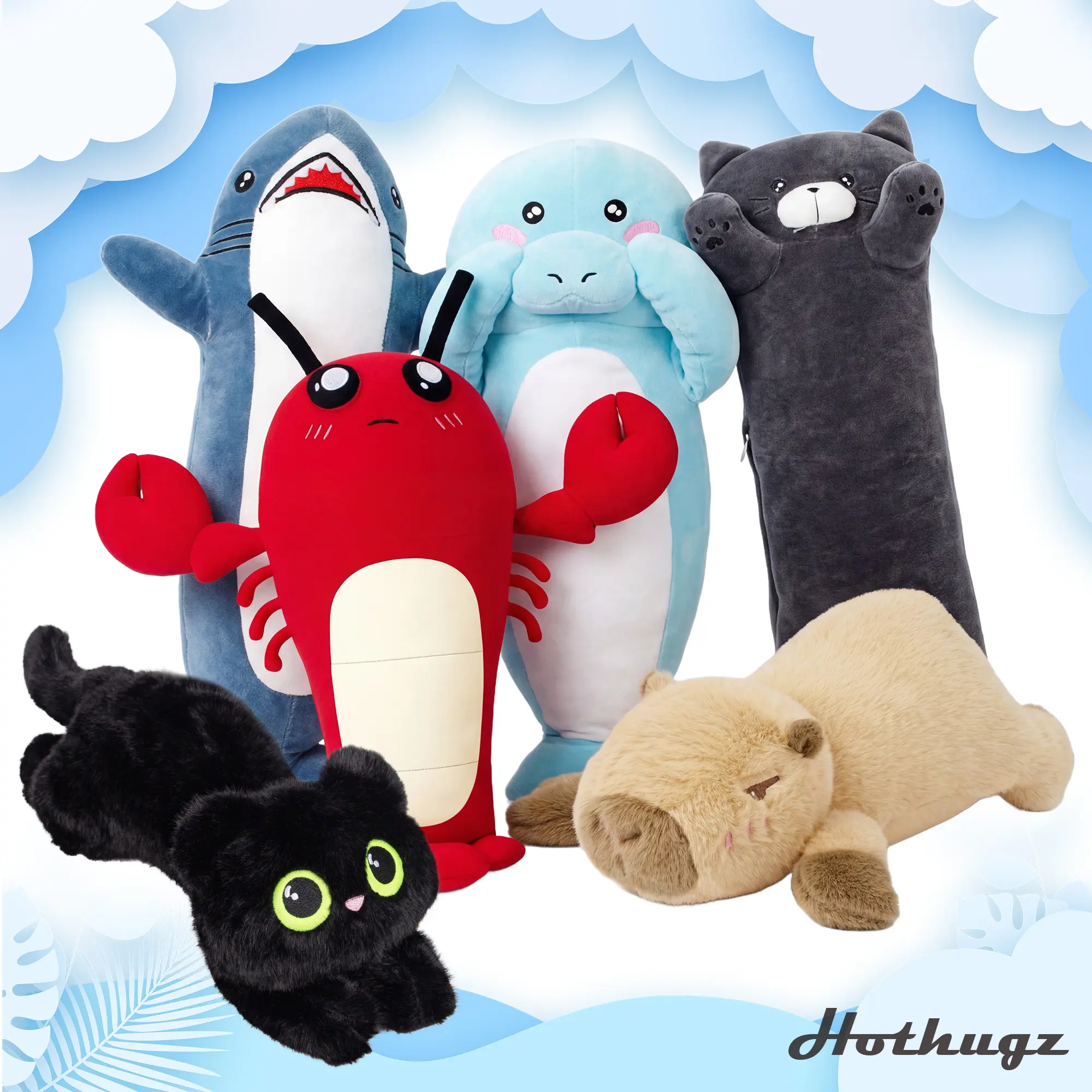HOTHUGZ Heating Pad - Cute Soft Plush Heating Pad for Cramps & Pain Relief, Unique Stuffed Animal Design, Wireless Portable Electric Heat Pad, Universal USB Powered, Perfect Winter Gift for Kids & Adults