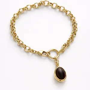 Eye tiguer rolo brazalet gold plated 14 k