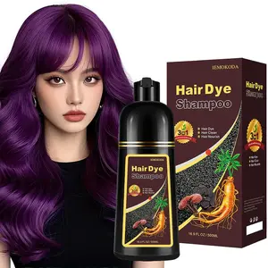 Purple Hair Dye Shampoo 3-in-1, Herbal Instant Hair Color Shampoo for Women & Men, Long-Lasting Vibrant Purple Color in Minutes, Natural Ingredients, Shampoo para Canas 500ml