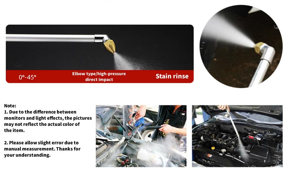 Air Blow Gun Pneumatic Engine Cleaning Gun, Cleaning Degreaser Sprayer Tool, Very Easy To Clean Narrow Spaces Such As The Engine Compartment, Mechanical Interior, Deck, And Wheels Industrial Metal Home Heavy Duty