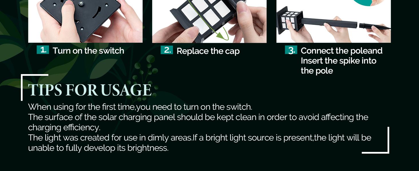 GIGALUMI Solar Garden Lights, Waterproof, Solar Walkway Lights Maintain 10 Hours of Lighting for Your Garden, Landscape, Path, Yard, Patio, Driveway GIGALUMI Solar Garden Lights, Waterproof, Solar Walkway Lights Maintain 10 Hours of Lighting for Your Garden, Landscape, Path, Yard, Patio, Driveway