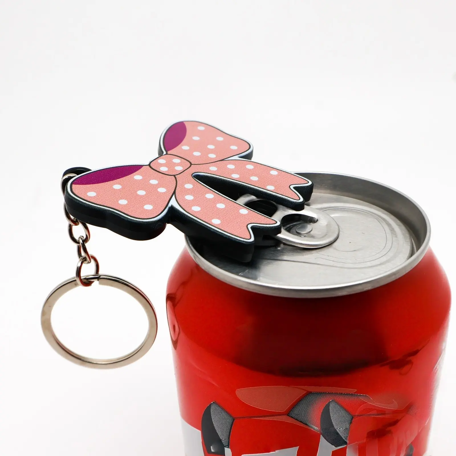 Cute Bow/ Gift Can Opener Keychain, Portable Soda Beer Can Opener, Can Tab Openers, Easy Pull Tab Remover, Mini Beverage Opener Tool for Outdoor Camping，Great Gift for Girls，Cute Bag Charm for Daily Use