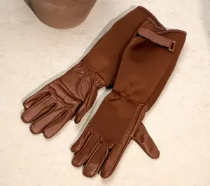 Martha Stewart Leather Palm Long Gardening Gloves