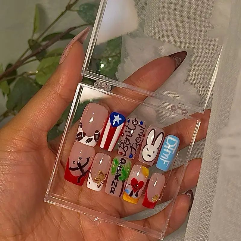 Benito Bowl Press Ons Long Lasting With Kit