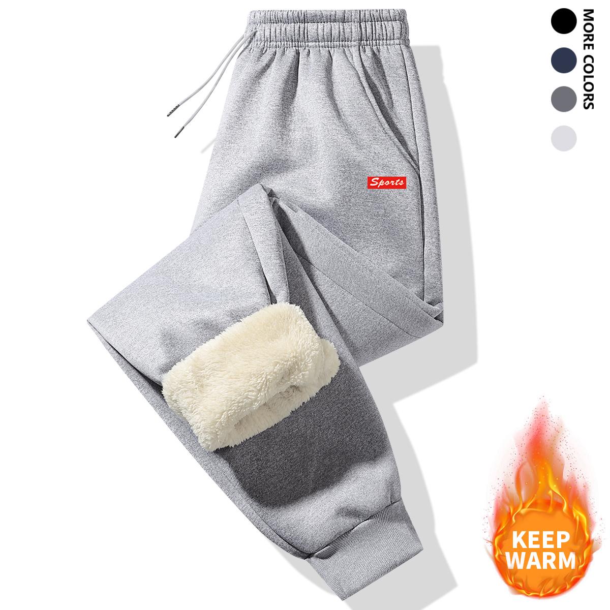 Men's Winter Fleece-LinedThermalSweatpants,Outdoor Sports Fashion VersatileCasualPants, Men'S Thermal Joggers