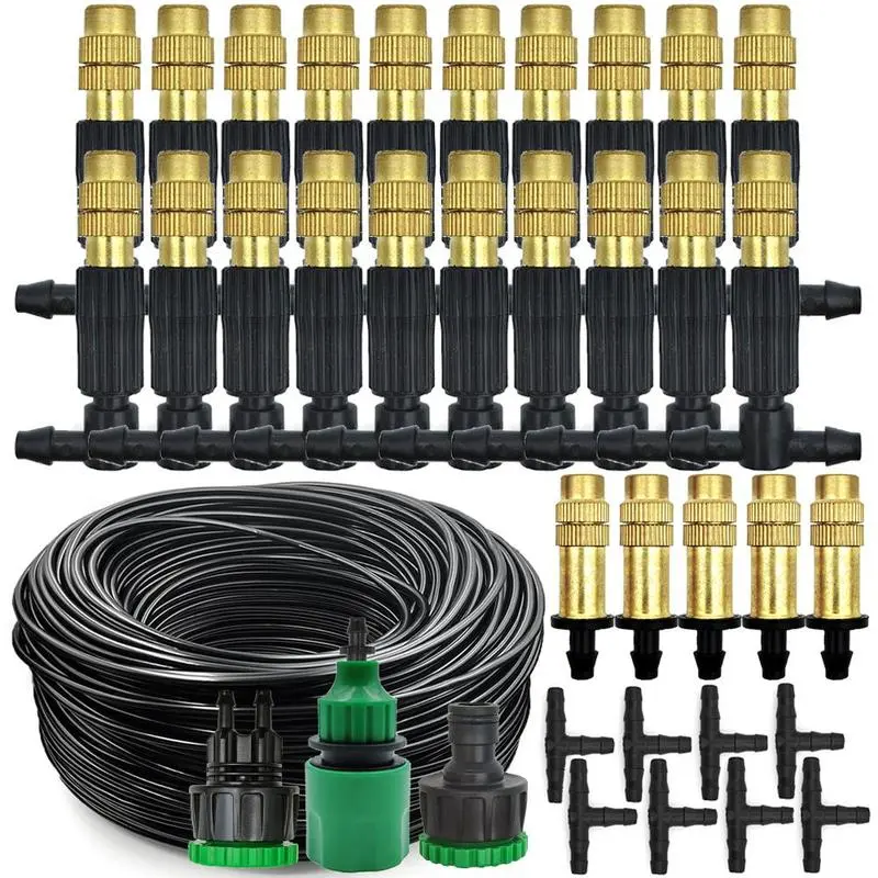 Automatic Garden Drip Irrigation Kit - Leak-Proof Outdoor Misting Cooling Water System, Efficient Easy-Installation Watering Equipment for Patio, Greenhouse