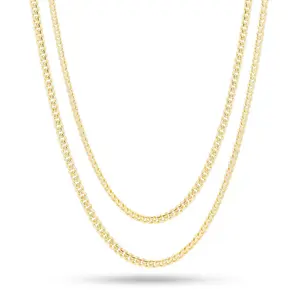 3mm Miami Cuban Link Chain Choker Set