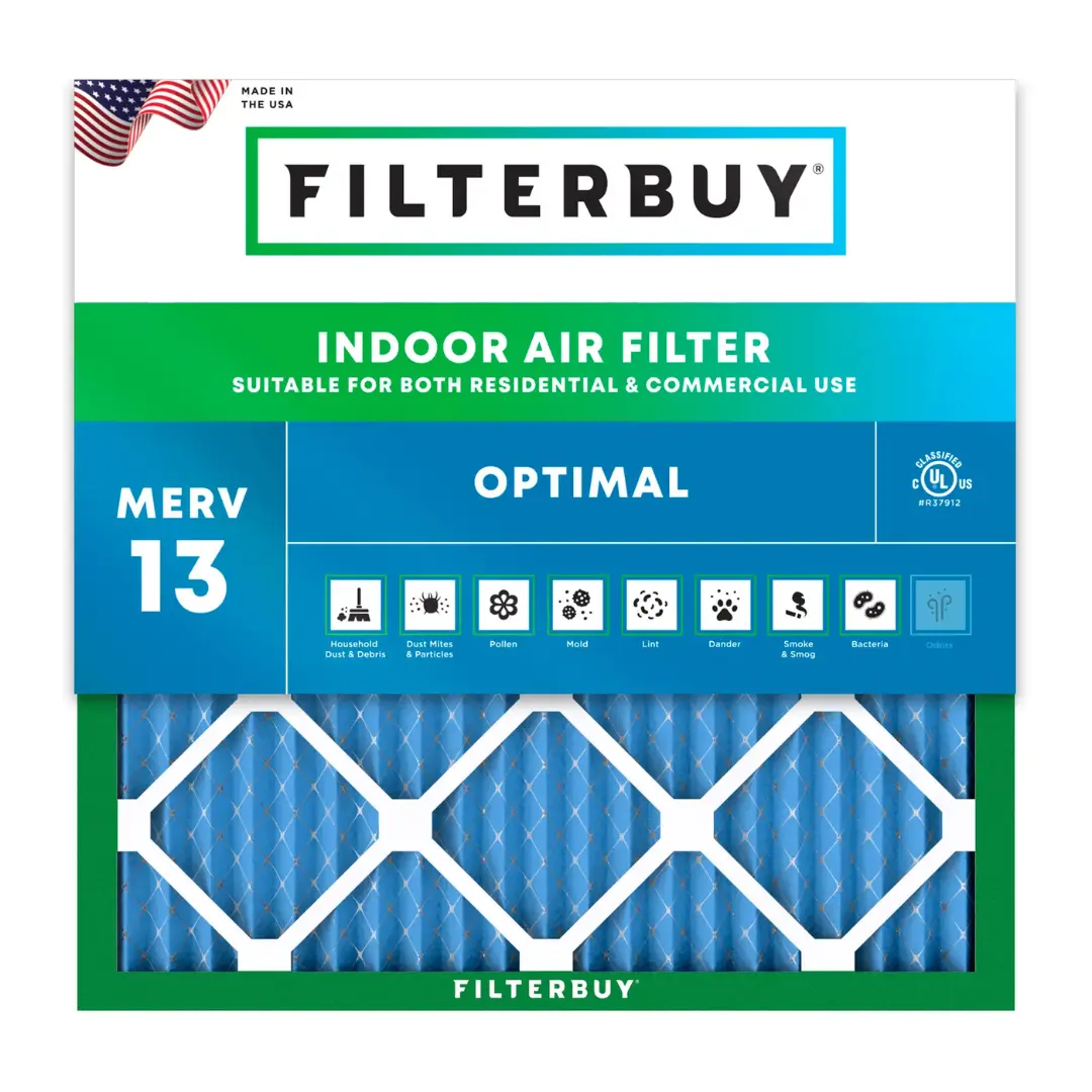 Filterbuy Air Filters | MERV 13 Optimal Defense | Pleated HVAC AC Furnace Filter Replacements | Easy Installation | Made in USA | Eco-Friendly