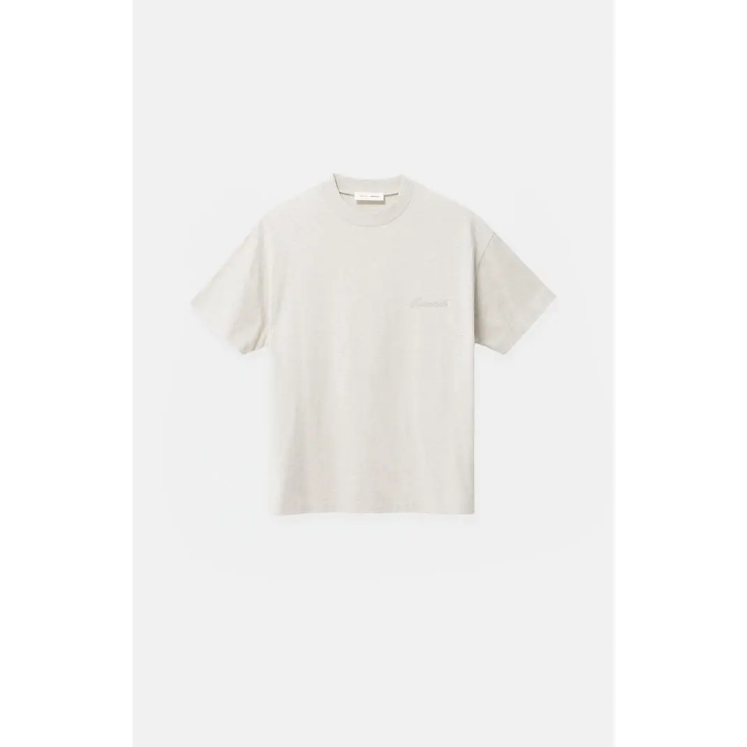 Fear of God ESSENTIALS Men's Kids Heather Oatmeal Classic Short Sleeve T-Shirt - Multicolor
