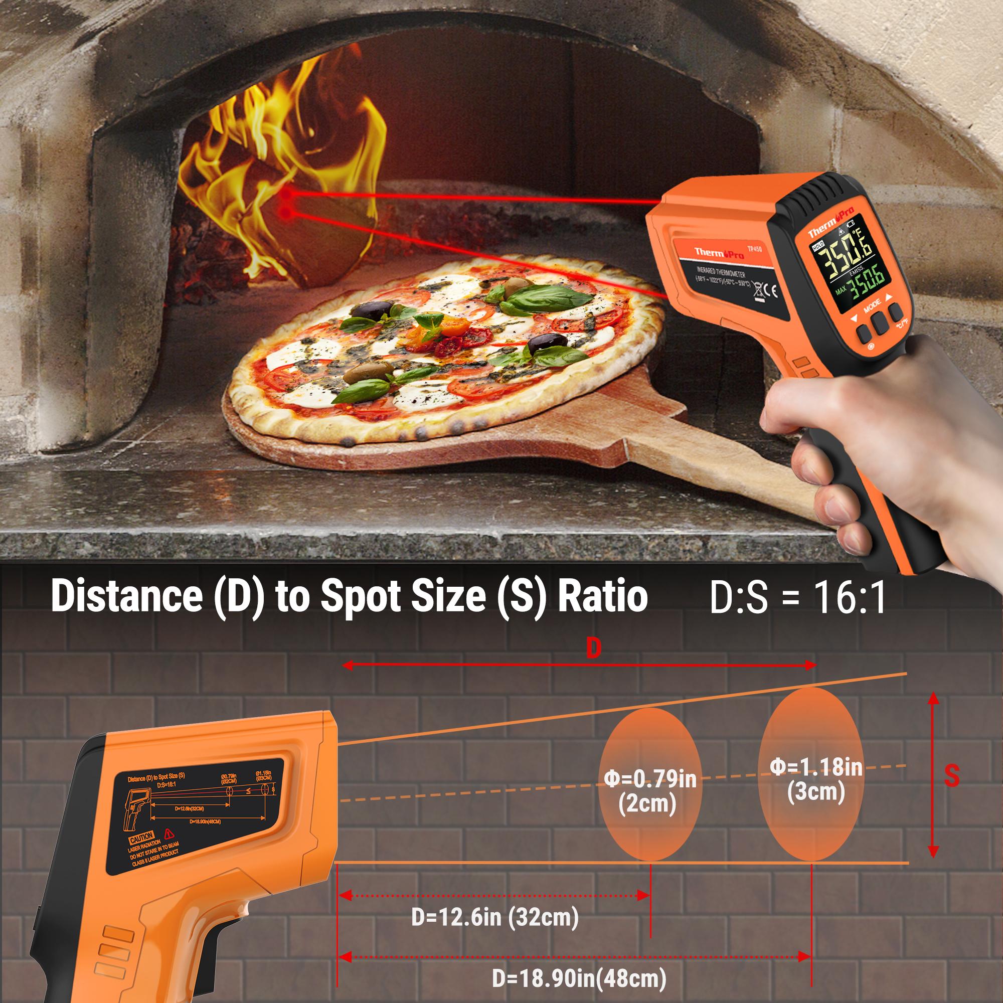ThermoPro TP450 Dual Laser Infrared Thermometer Gun for Home Use -58°F to 1022°F, Essential Kitchenware Tool & Cooking Utensil for Grill, Engine, HVAC  (Not for Humans)