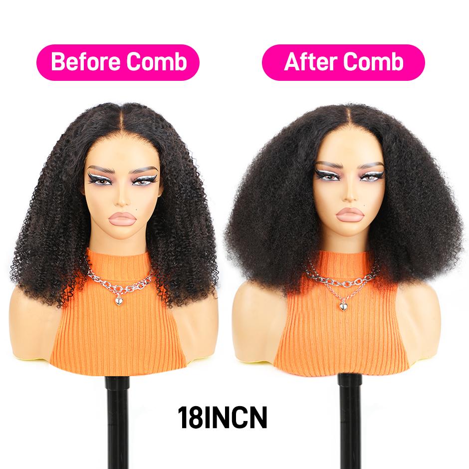 FORGIRL FOREVER Afro Curly Wear And Go Wig 7x5 Pre Cut Pre Bleached Knots Glueless Wig Quick Install Afro Curly Lace Closure Wig For Women FORGIRL FOREVER Afro Curly Wear And Go Wig 7x5 Pre Cut Pre Bleached Knots Glueless Wig Quick Install Afro Curly Lace Closure Wig For Women