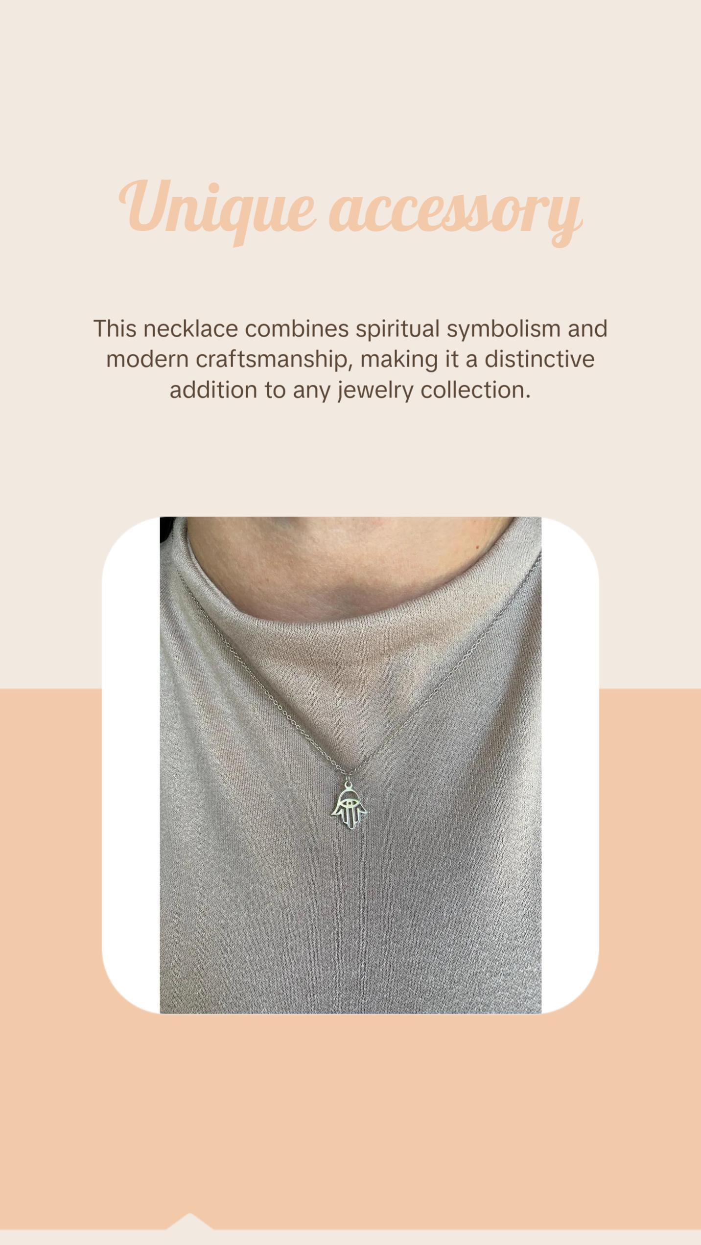 Sterling silver 925 Hamsa necklace