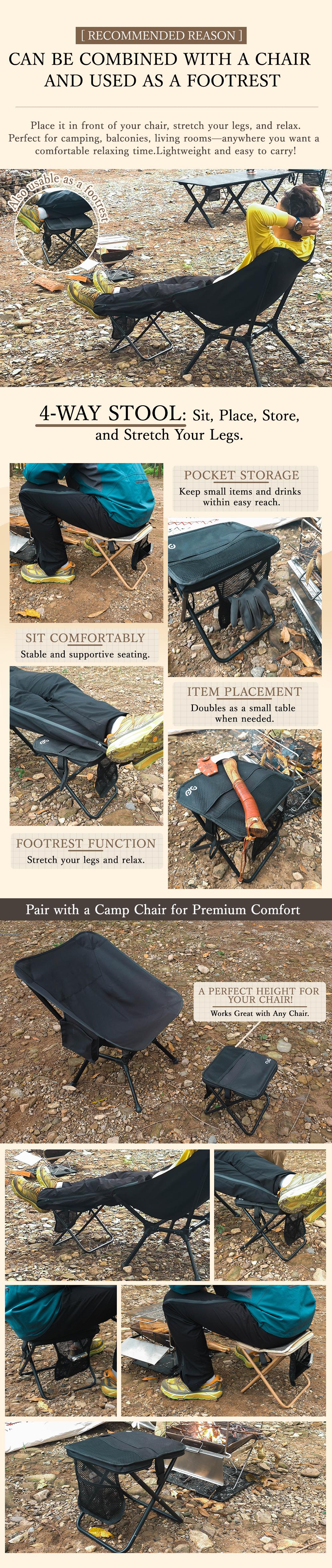 【Mother's Day gift】Camdoor Top Best Gift Choices，Portable Outdoor Folding Chair with Shoulder, Strap Ultra Light 1.5 lbs, Max Load 400lb, Two Side Pockets Velcro Storage for Camping Hiking Fishing BBQ Parties,Gift for Her/Him SpringStatements