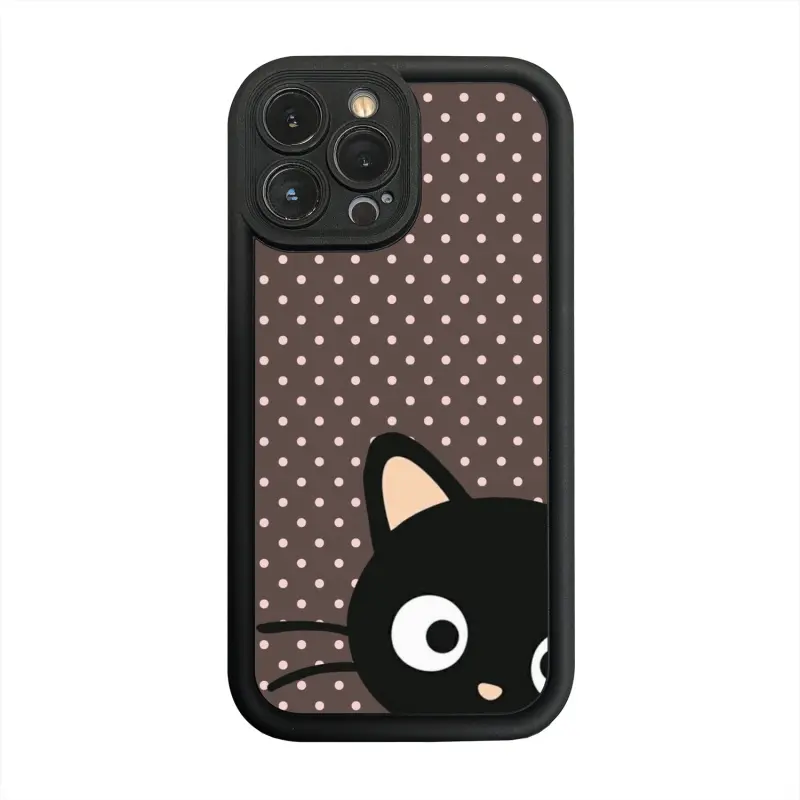 Kawaii Chococat Cartoon Durable Smartphone Case - Shockproof Dual TPU Layers Shell, Cat Aesthetic Protector Accessory for iPhone 13-17 Pro Max, Ideal for Birthday Gifting