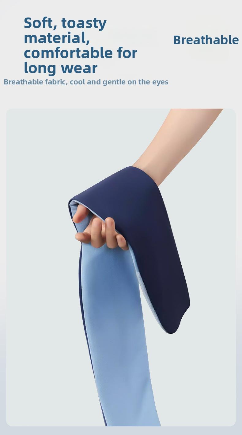 Sleep Mask Dual Fabric Fleece & Ice Silk Strap-free Velcro Design Easter gifts The Weighted Blanket For Your Eyes Side-Sleeping Friendly for Men & Women Lash Extension Friendly Valentines Day Women's day Gifts Exchange Party