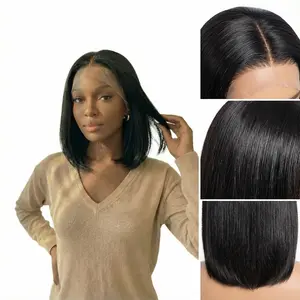 NoirSaorsa glueless Japanese-style short wavy wig, pre-cut 13×4 high-definition lace frontal wig, bleached hairline, natural parting suitable for beginners, 5-in-1 set