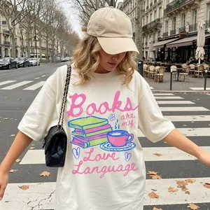 Comfort Colors Valentines Day TShirt, Books are My Love Language T-Shirt, Book Lover Gift, Romance Reader, Bookworm TShirt, Bookish Tee