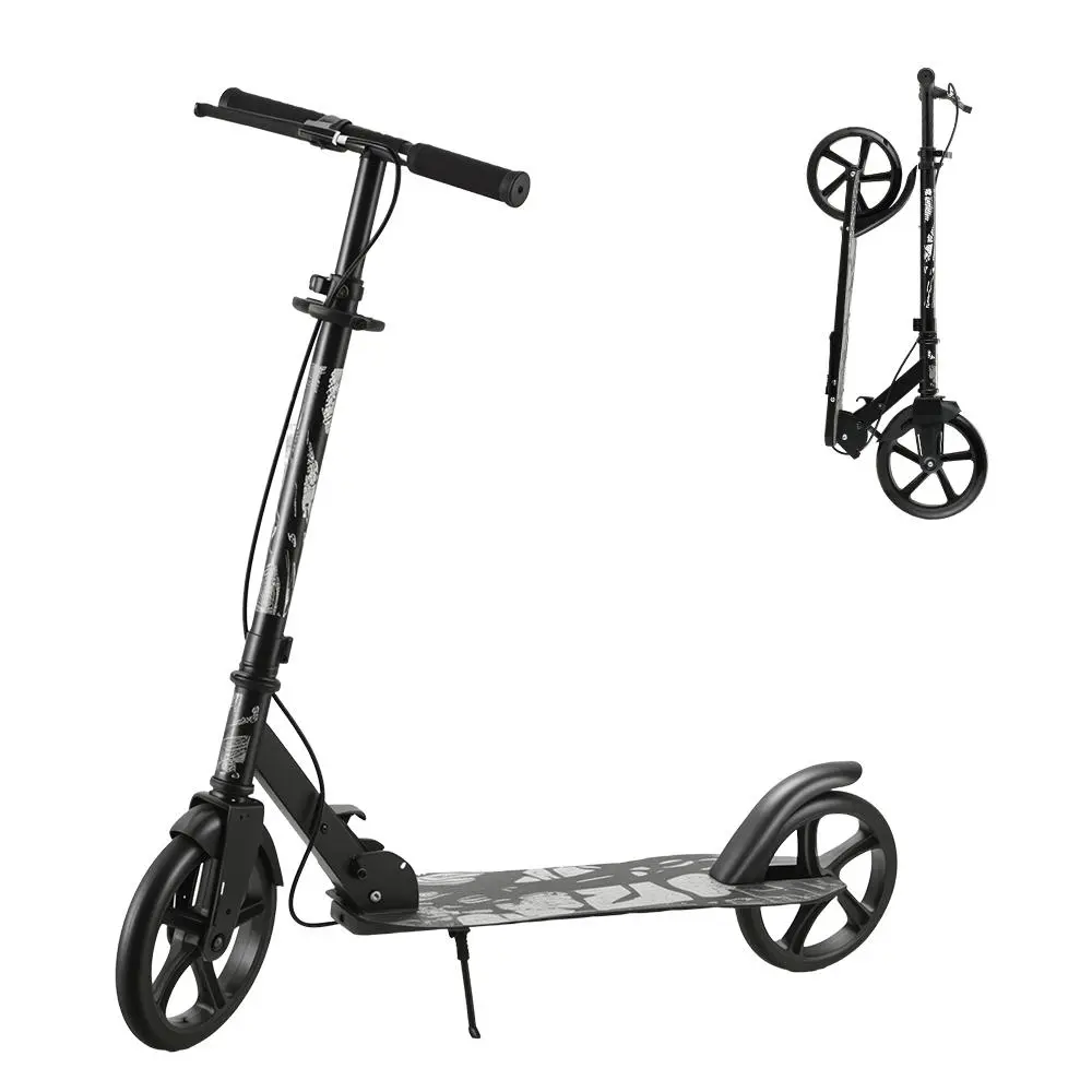 Kick Scooter for Kids 6+, Heavy-Duty Folding Design with 3-Level Adjustable Handlebar, Durable & Portable for Outdoor Sports, 220lb Capacity, Folding Scooter, Outdoor Play, Height-Adjustable-Handlebar, Foldable, Handlebar Scooters