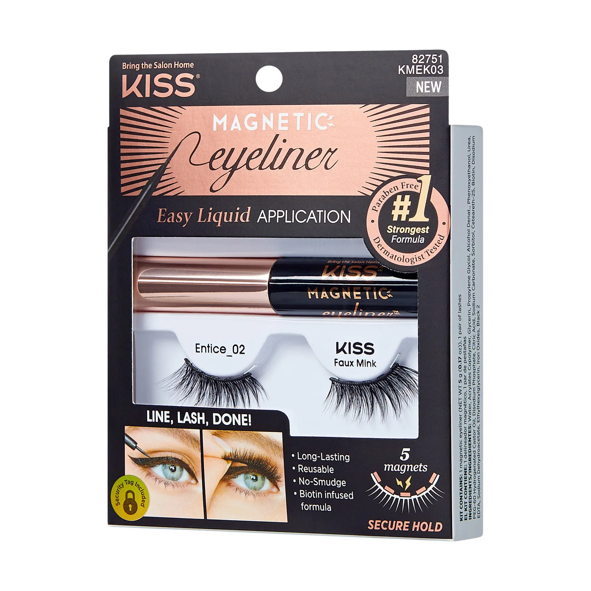 Kiss Magnetic Eyeliner & Lashes - Entice Kiss Magnetic Eyeliner & Lashes - Entice