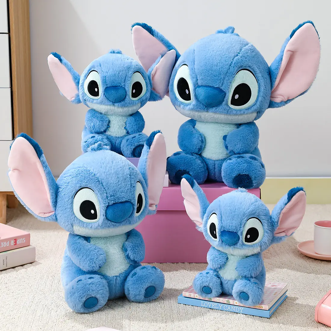 Disney Lilo & Stitch Collection Sitting Figure Stitch Plush Doll,Room Decor,Collectible Anime,Premium Quality Stitch Stuff For Disney Fans Surprise Gift For Girlfriend Fans Kids Teen,Birthday Gift(1pc)