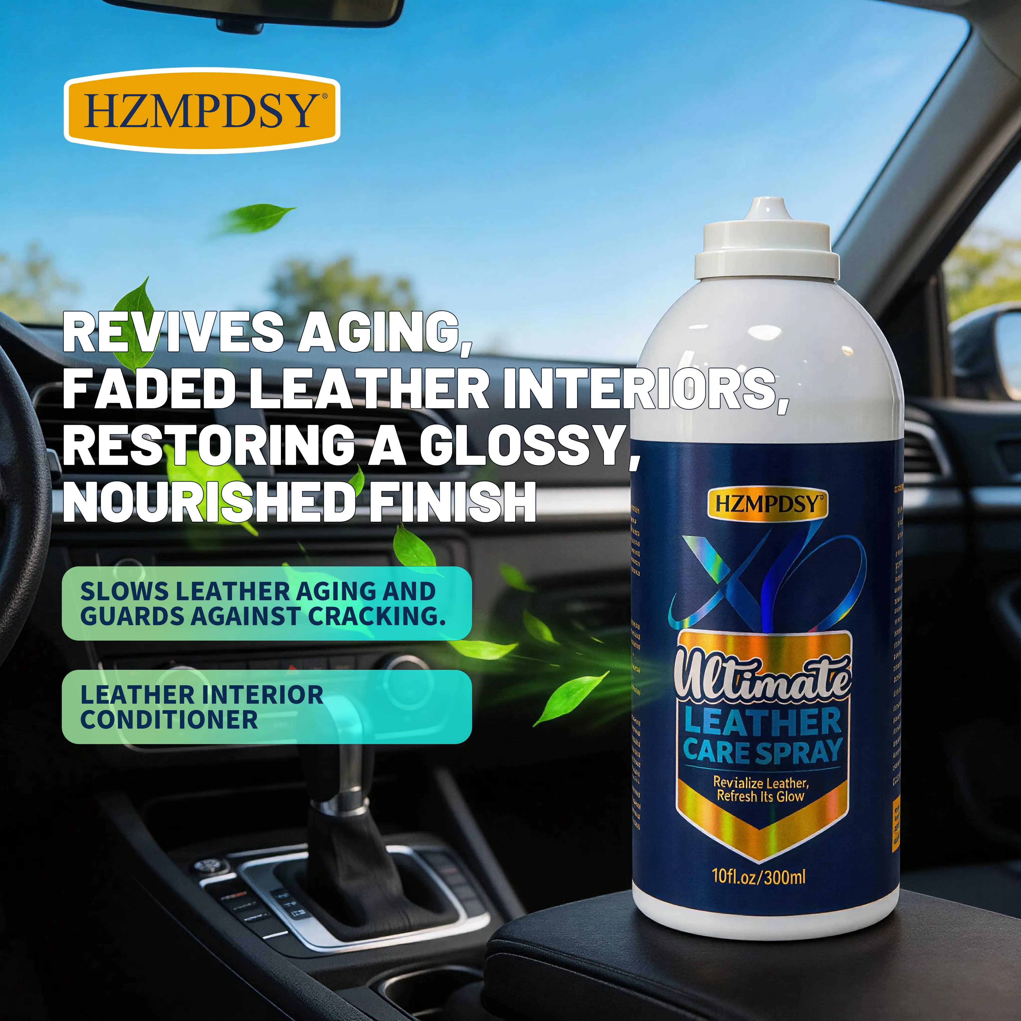 Car Interior Restoration Spray — Leather Refurbishing Spray — Suitable for car seats, sofas, and various bags; in just a few minutes, it restores any faded leather to its original condition. Car Cleaning Agent Car Cleaning Supplies