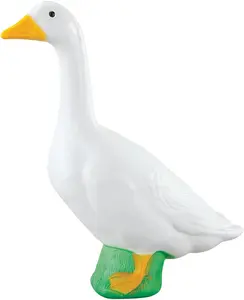 Large White Goose, Plastic Garden Décor, Vibrant and Clean Painted Goose Feet - Indoor or Outdoor Decorative Figurine for Garden, Patio