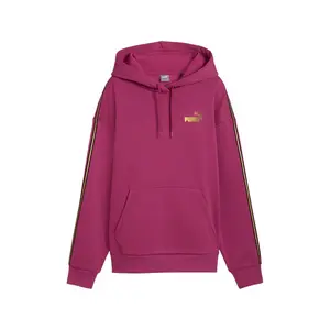 PUMA Womens Essentials Tape Minimal Gold Hoodie Casual Outerwear Casual - Purple