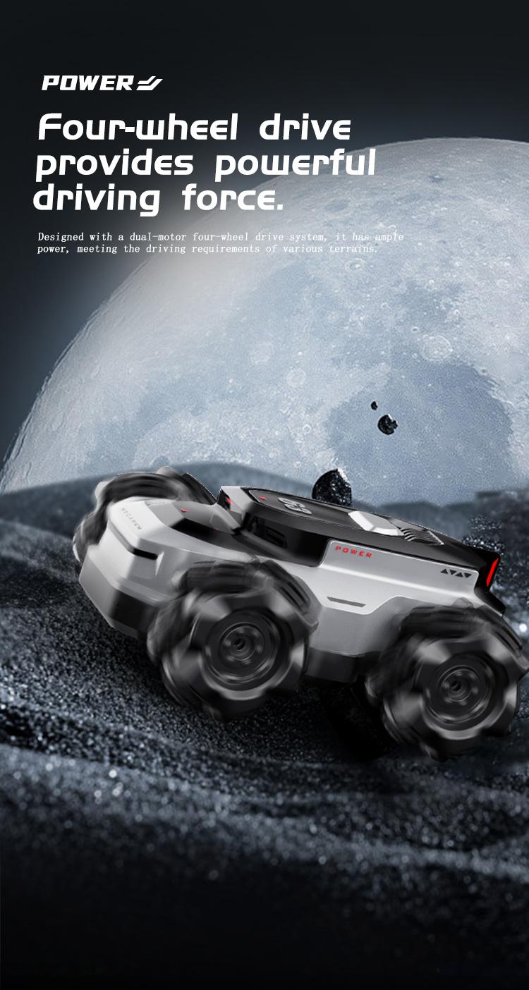 BRRRRT Amphibious Remote Control Car 4WD Waterproof RC Vehicle 360°Rotation RC Truck Stunt Car 2.4 GHz Remote Control Boat for 5 6 7 8 9-12 Kids Girls Boys Gift All Terrain Water Beach Pool Toy