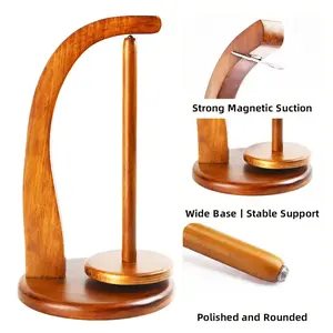 Wooden Yarn Winder with Magnetic Attachment Stable Base for Knitting & Crochet Projects High-Quality Wood Yarn Holder for Home Sewing Room