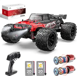 DEERC 1:16 Scale All Terrain RC Car, 4x4 High Speed 40 KPH RC Truck, 2.4Ghz Remote Control Truck with 2 Batteries, Off-Road Monster Truck, Outdoor fun Gift