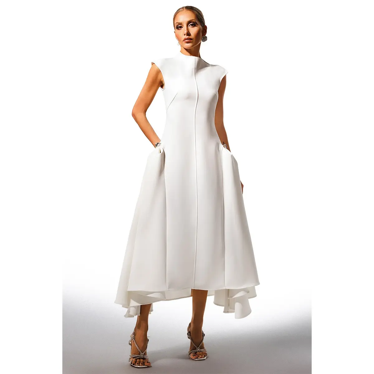 Women's BellaBarnett Elegant Fit Paca Choker Sleeveless Maxi Dress, Formal Wear