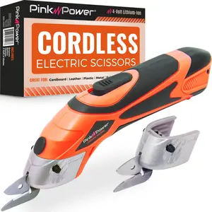 ORANGE CORDLESS FABRIC SCISSORS 4-VOLT LITHIUM ION
