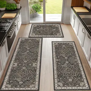 3 Piece Boho Kitchen Rug Set Washable Non Slip Runner Rugs for Laundry Entryway Hallway 3 Piece Boho Kitchen Rug Set Washable Non Slip Runner Rugs for Laundry Entryway Hallway