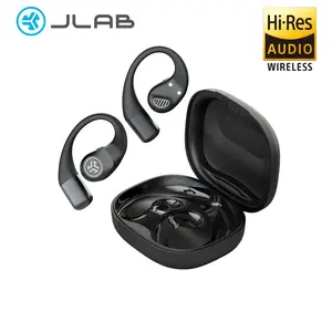 JLab Epic Open Sport Earbuds Hi-Res Audio 30+ Hr Playtime Open-Ear Design Bluetooth 5.4 Multipoint Wireless Charging IP55 2-Year Warranty Chargeable