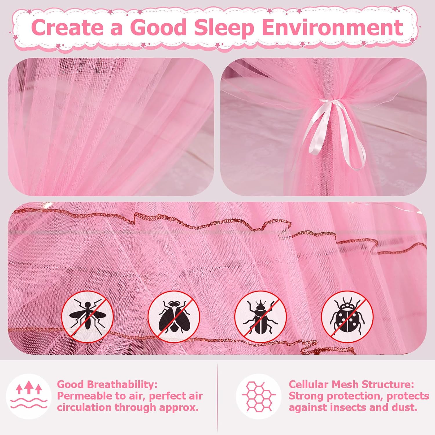 Twin Bed Canopy with Lights, Bed Canopy for Girls Princess with Luminous Stars, Canopy Bed Curtains for Twin Bed Kids Adult Indoor Decor Bedroom, 4 Corner Post Bed Canopy for Student Dormitory, Pink Twin Bed Canopy with Lights, Bed Canopy for Girls Princess with Luminous Stars, Canopy Bed Curtains for Twin Bed Kids Adult Indoor Decor Bedroom, 4 Corner Post Bed Canopy for Student Dormitory, Pink