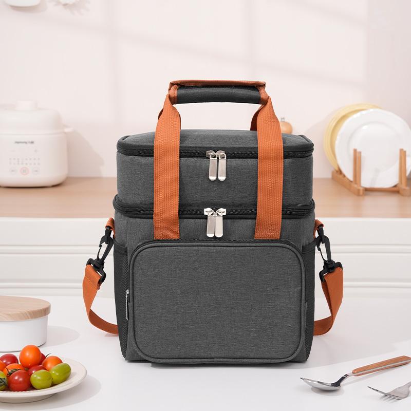 13.8L Expandable Double-Laye Lunch Insulation   Bag ，Multi-Functional Waterproof Cooler Lunch Bag,Outdoor Picnic Freshness Preservation,Suitable For Food Storage And Transport