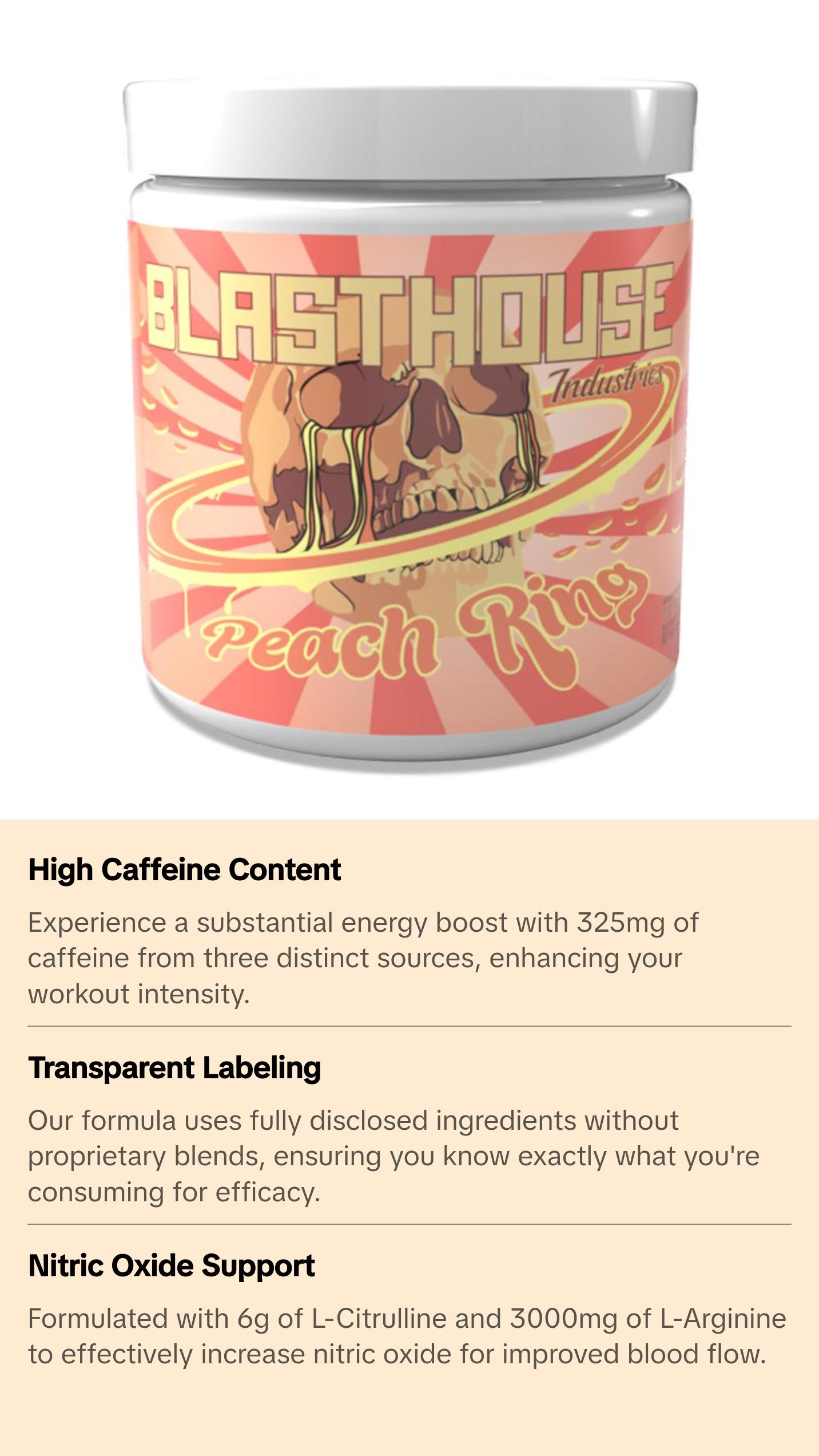 BLASTHOUSE PRE V.2 - PEACH RING (30 SERVINGS)