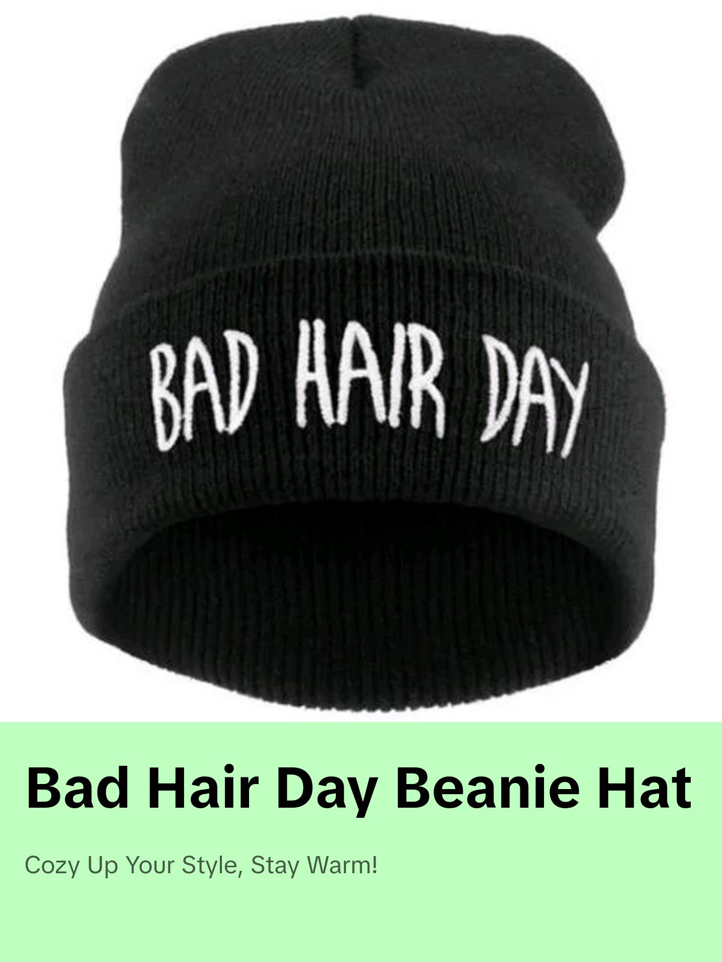 Bad Hair Day Knit Sweater Beanie Hat for Men and Women - Ultimate Comfort and Warmth