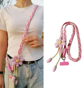 Cute Phone Lanyard Crossbody Strap, Flower Phone Lanyard for iPhone 17, Teacher Must Have Lanyard, Universal Phone Crossbody Strap, Perfect for Travel, Running, Shopping, Valentine's Day Gifts,New Year Gifts